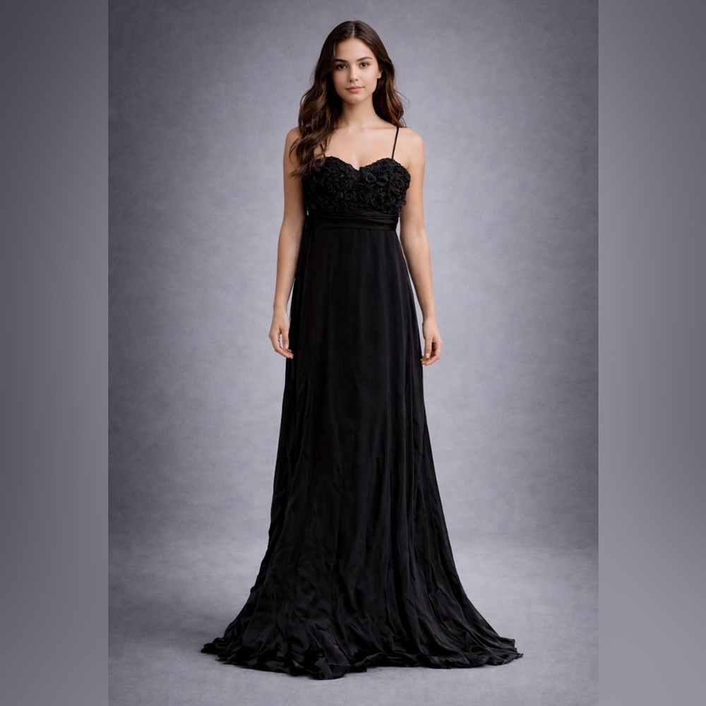Badgley Mischka Elegant Black Maxi Dress